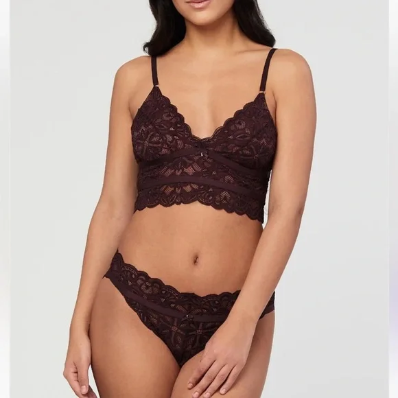 NWT Fleur long line bralettte & pant set Sz M - Picture 2 of 4